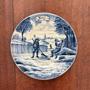 Vintage Metropolitan Museum of Arts Month of the Year June Delft Plate